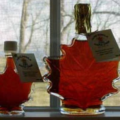 Final Product maple leaf shaped bottle